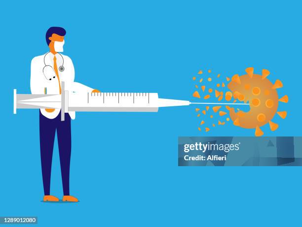 vaccine - spread germs stock illustrations