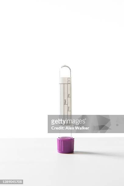 empty blood bottle on white background - test tube stock pictures, royalty-free photos & images