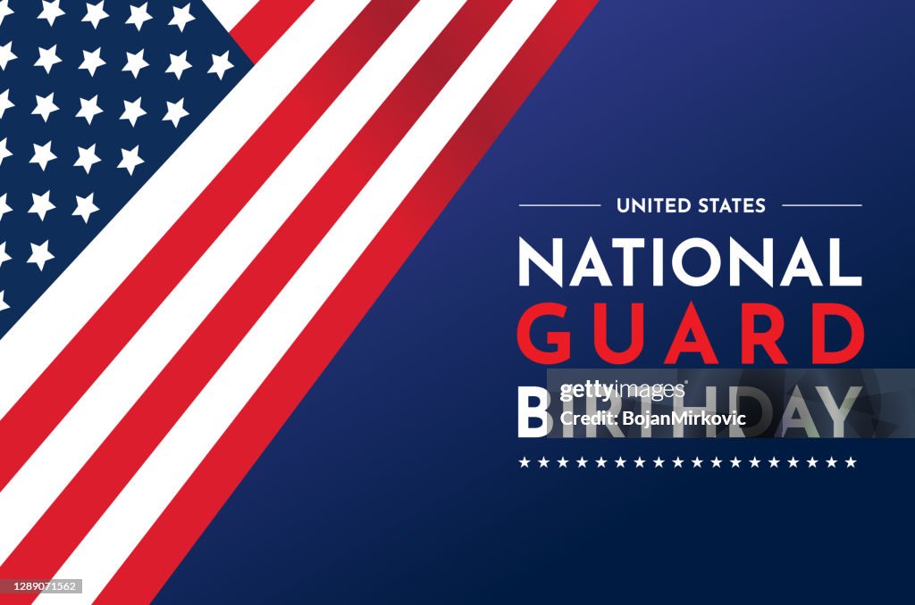 National Guard birthday poster. Vector