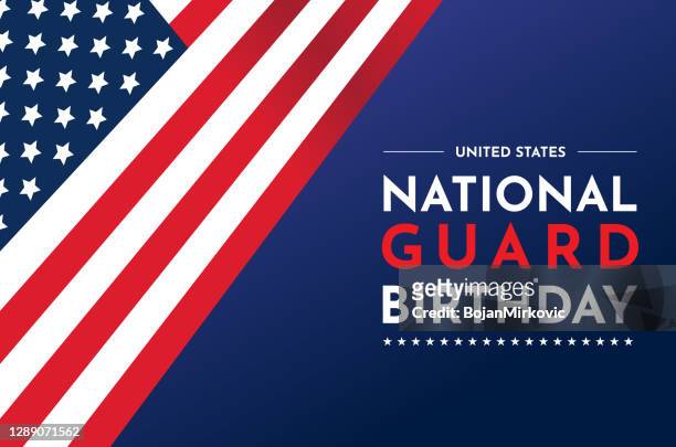 national guard birthday poster. vector - national guard stock illustrations