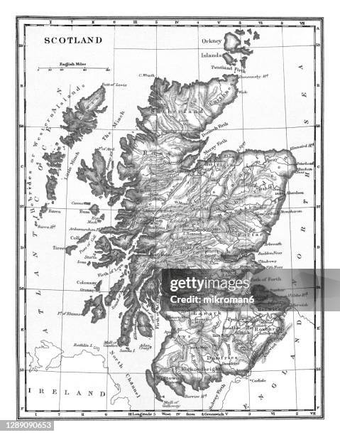 old map of scotland - scotland stock illustrations stock pictures, royalty-free photos & images