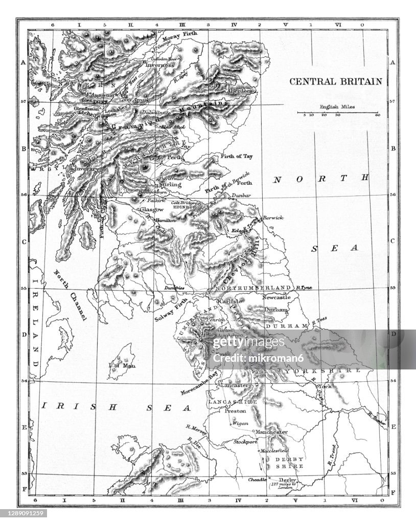 Old map of Central Britain