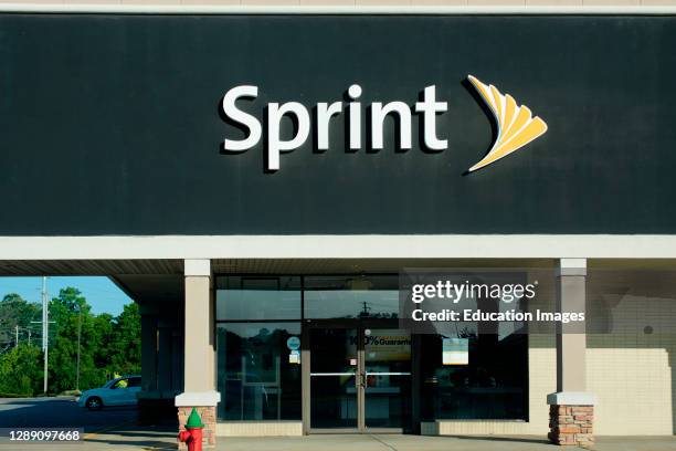 Sign on a Sprint retail telephone store.