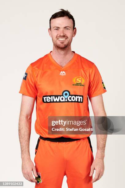 Ashton Turner poses during the Perth Scorchers Big Bash League 2020/21 headshots session at the WACA on December 03, 2020 in Perth, Australia.