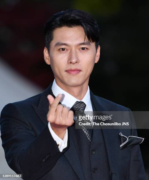 October 28: Actor Hyun-Bin during a red carpet event of 2020 Korean Popular Culture and Art Awards at Kyunghee University Peace Hall on October 28,...