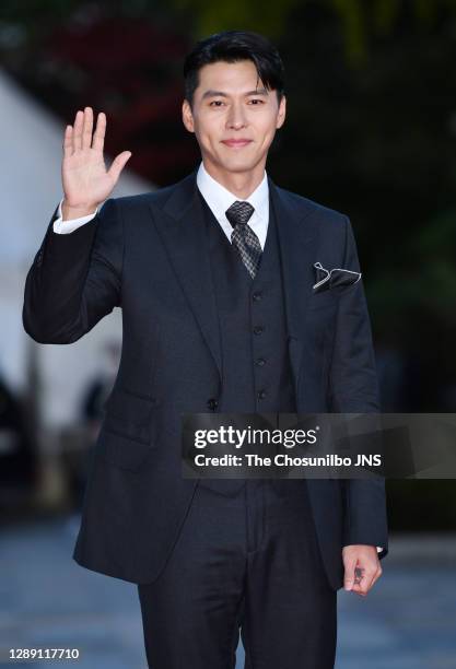 October 28: Actor Hyun-Bin during a red carpet event of 2020 Korean Popular Culture and Art Awards at Kyunghee University Peace Hall on October 28,...