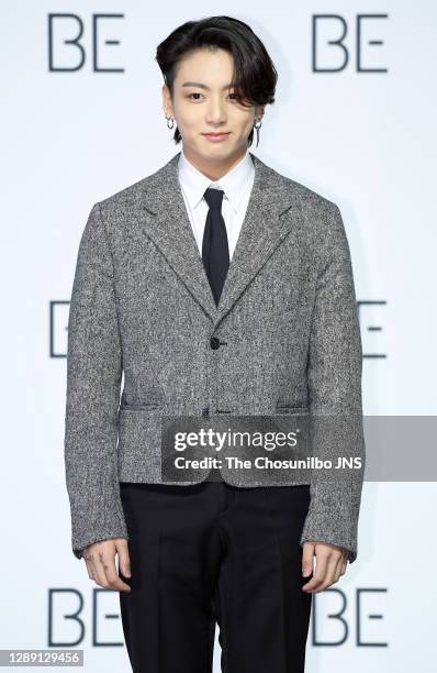 Jungkook of BTS during BTS's New Album 'BE ' Release Press Conference at Dongdaemun Design Plaza on November 20, 2020 in Seoul, South Korea.