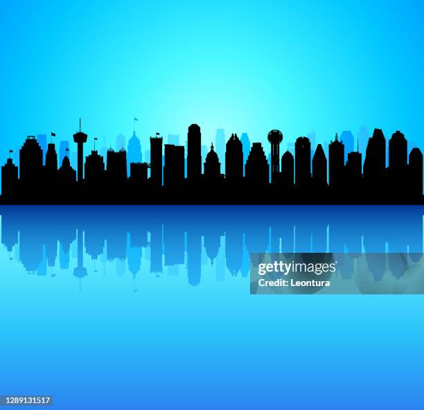 texas- san antonio, austin, dallas, houston (buildings are moveable, complete) - austin texas skyline vector stock illustrations