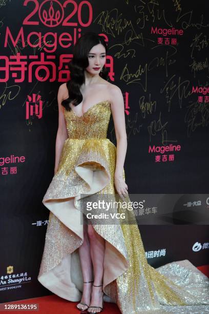 Actress Maggie Jiang Shuying attends 2020 COSMO Glam Night on December 2, 2020 in Shanghai, China.