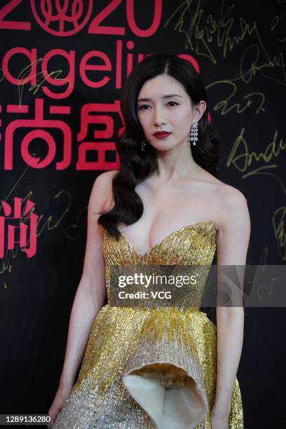 Actress Maggie Jiang Shuying attends 2020 COSMO Glam Night on December 2, 2020 in Shanghai, China.