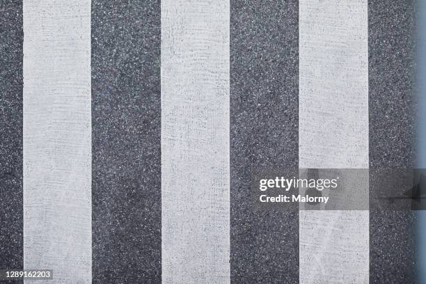 aerial view of pedestrian crosswalk. - 歩行者横断標識 ストックフォトと画像