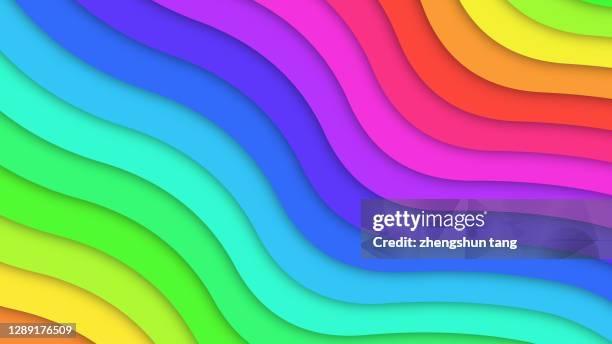 abstract colorful waved shape. - rainbow stock-fotos und bilder