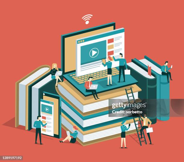 illustrations, cliparts, dessins animés et icônes de éducation en ligne - enseignant(e)