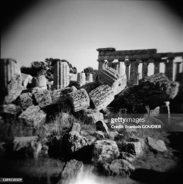 Ruines d'un Temple grec à Selimonte en août 2011 en Sicile, Italie