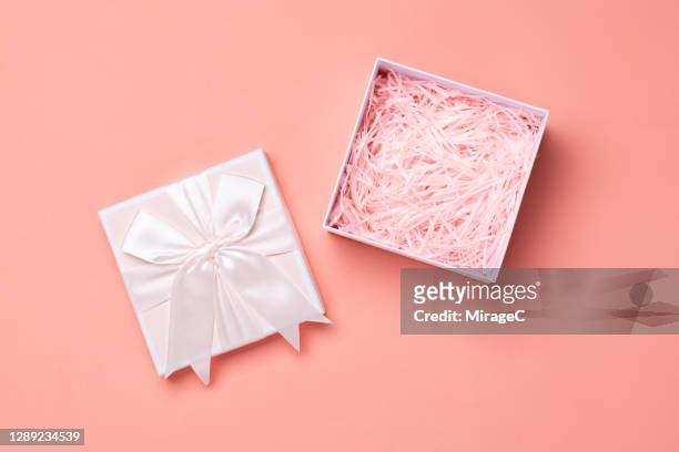 open empty gift box - small square stock pictures, royalty-free photos & images