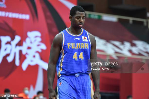 Andrew Nicholson of Fujian Sturgeons in action during 2020/2021 Chinese Basketball Association League match between Zhejiang Lions and Fujian...