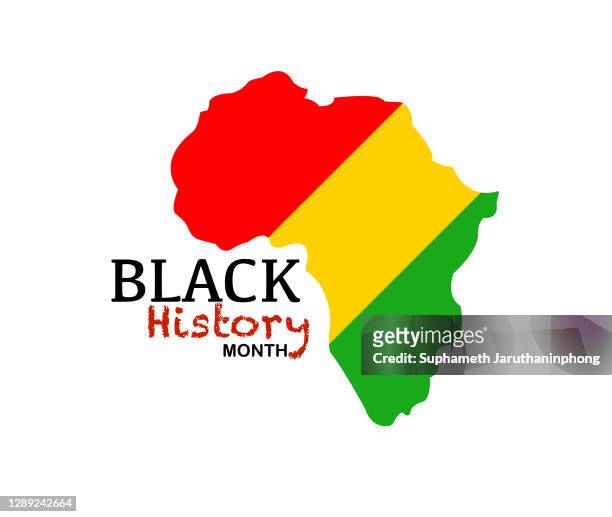 black history month concept isolated on white background. - black history month stock-fotos und bilder
