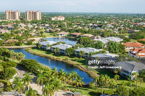 Florida, Cape Coral, Westin Cape Coral Resort at Marina Village, residential community and canal .
