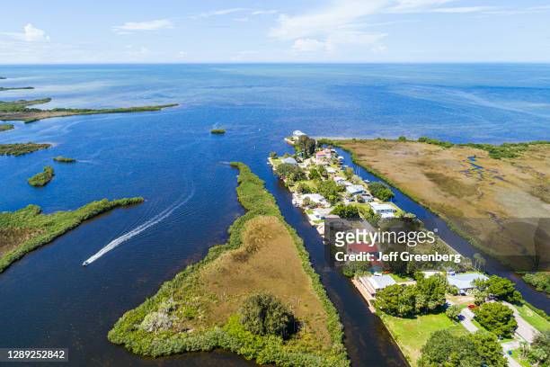 Florida, Gulf of Mexico, Hammock Creek, waterfront community with mangrove islands.