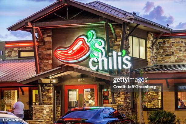 Florida, Orlando, Chili's Grill & Bar, restaurant entrance.