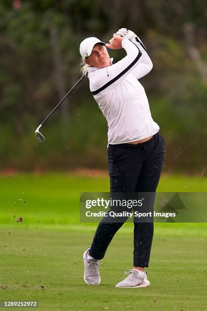 Marianne Skarpnord of Norway in action during Day three of the Andalucia Costa del Sol Open de Espana Femenino at Real Club Golf Guadalmina on...