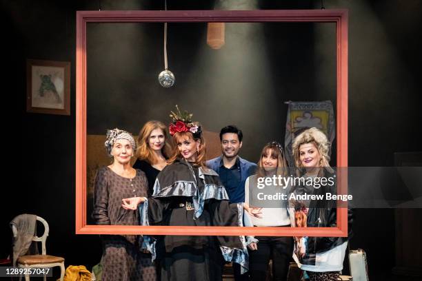 Sue Johnston, Samantha Giles, Catherine Tyldesley, Stephen Rahman-Hughes, Paula Lane, Jodie Prenger pose on stage during the "The Ceremony"...