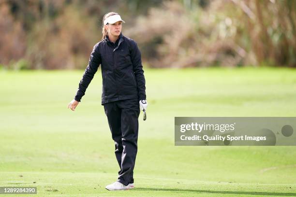 Laura Fuenfstueck of Germany in action during Day two of the Andalucia Costa del Sol Open de Espana Femenino at Real Club Golf Guadalmina on November...