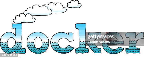 docker - deployment stock illustrations