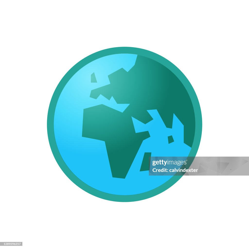 Earth Vector Color Earth Globe Flat Colors High-Res Vector Graphic - Getty Images