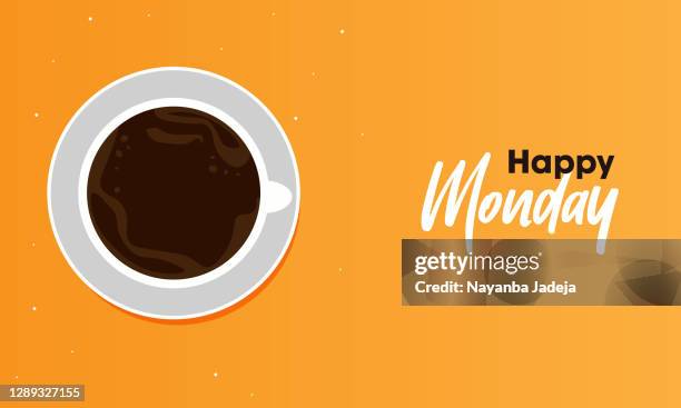 happy monday vector template design illustration - monday stock-grafiken, -clipart, -cartoons und -symbole