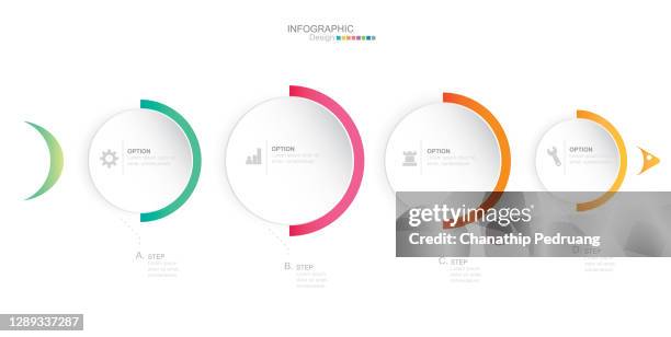steps options elements infographic template for website, ui apps, business presentation. infographic template stock illustration thailand, infographic - binary code circle stock illustrations