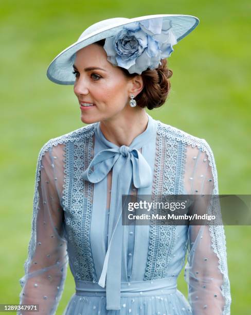 Catherine, Duchess of Cambridge attends day one of Royal Ascot at Ascot Racecourse on June 18, 2019 in Ascot, England.