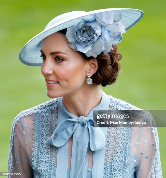 Catherine, Duchess of Cambridge attends day one of Royal Ascot at Ascot Racecourse on June 18, 2019 in Ascot, England.