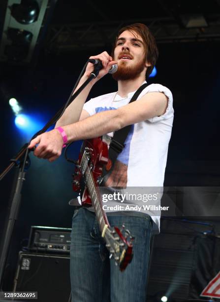 Rock band Pulled Apart By Horses performing at Offset Festival in 2009