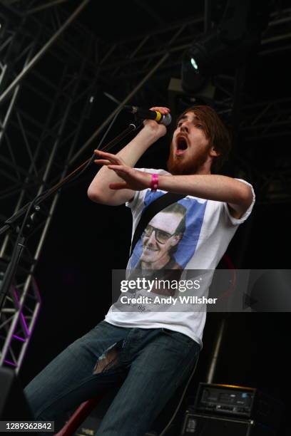 Rock band Pulled Apart By Horses performing at Offset Festival in 2009