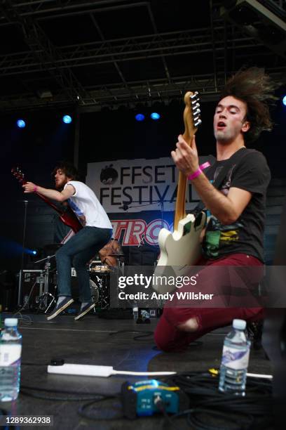 Rock band Pulled Apart By Horses performing at Offset Festival in 2009