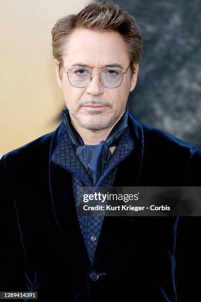 Robert Downey Jr. Arrives at the premiere for 'Dolittle' at Regency Village Theatre on January 11, 2020 in Westwood, California. .