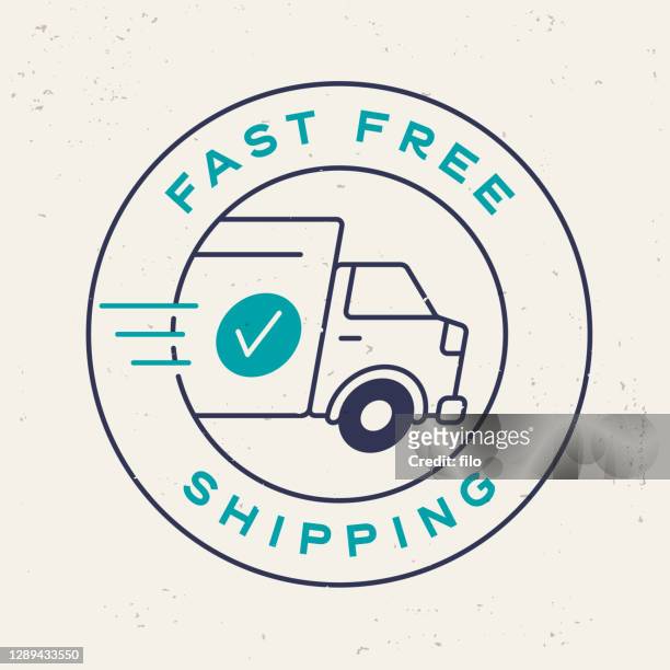 fast free shipping stamp - free of charge stock illustrations