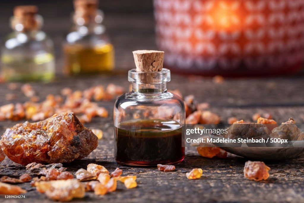 Myrrh essential oil with myrrh resin