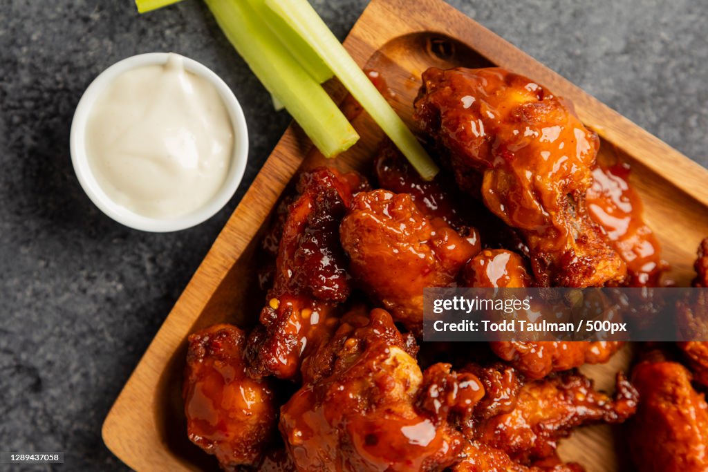 Directly above shot of meat in plate on table,Indianapolis,Indiana,United States,USA
