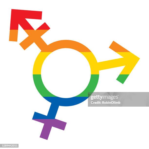 illustrazioni stock, clip art, cartoni animati e icone di tendenza di simbolo lgbtq a strisce arcobaleno - simbolo di genere