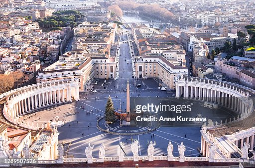 View Of Saint Peter's Square In Rome, Italy