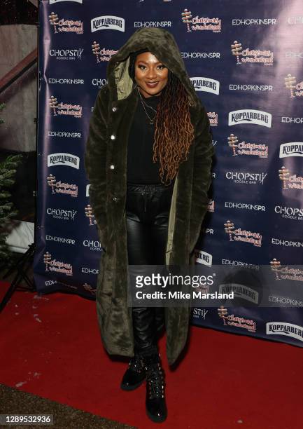 Paisley Billings attends Lakeside Christmas Wonderland Press Night at Lakeside Shopping Centre on December 04, 2020 in Thurrock, England.