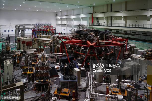 The China's nuclear fusion device 'HL-2M' tokamak, nicknamed the 'Artificial Sun', achieves its first plasma discharge at the Southwestern Institute...