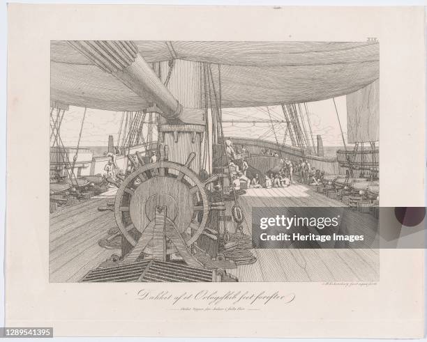 Deck of a Warship, ca. 1833. Artist CW Eckersberg.