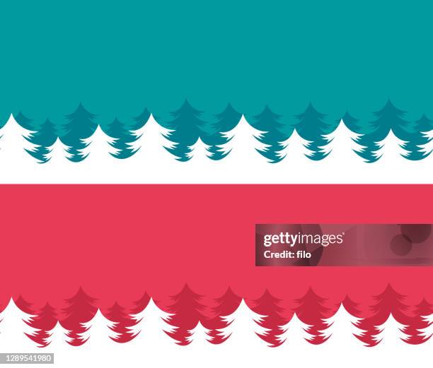 seamless holiday pine tree abstract border background - tree farm stock illustrations