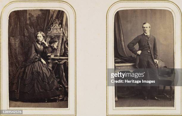 Carte-de-Visite Album of British and European Royalty, 1860s-70s. [Princess Alice in Mourning Dress ; Louis IV, Grand Duke of Hesse ]. Artist F...