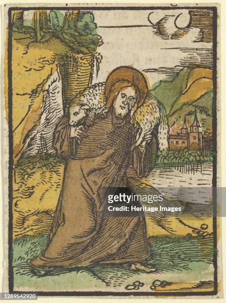 Christ as Good Shepherd, from Das Plenarium, 1517. Artist Hans Sch�ufelein the Elder.