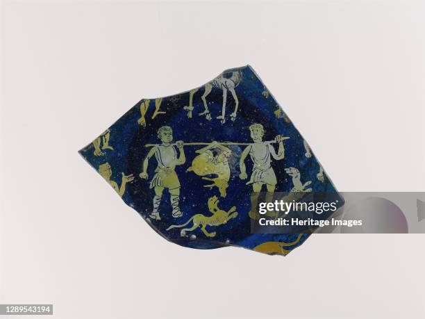 Fragment of a Glass Dish, Byzantine, 10th century. Artist Unknown.