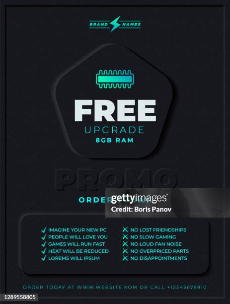 dark poster or flyer template in clean and modern skeuomorphism or neumorphism 3d style for cyberpunk synthwave banner for promotion event - pamphlet stock illustrations